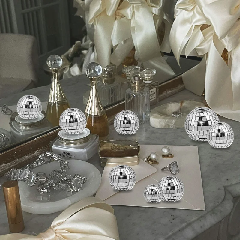 Disco Ball Place Card Holder Table Number Photo Holder Stand Swirl Wire Place Name Card Clips for Christmas Wedding Party
