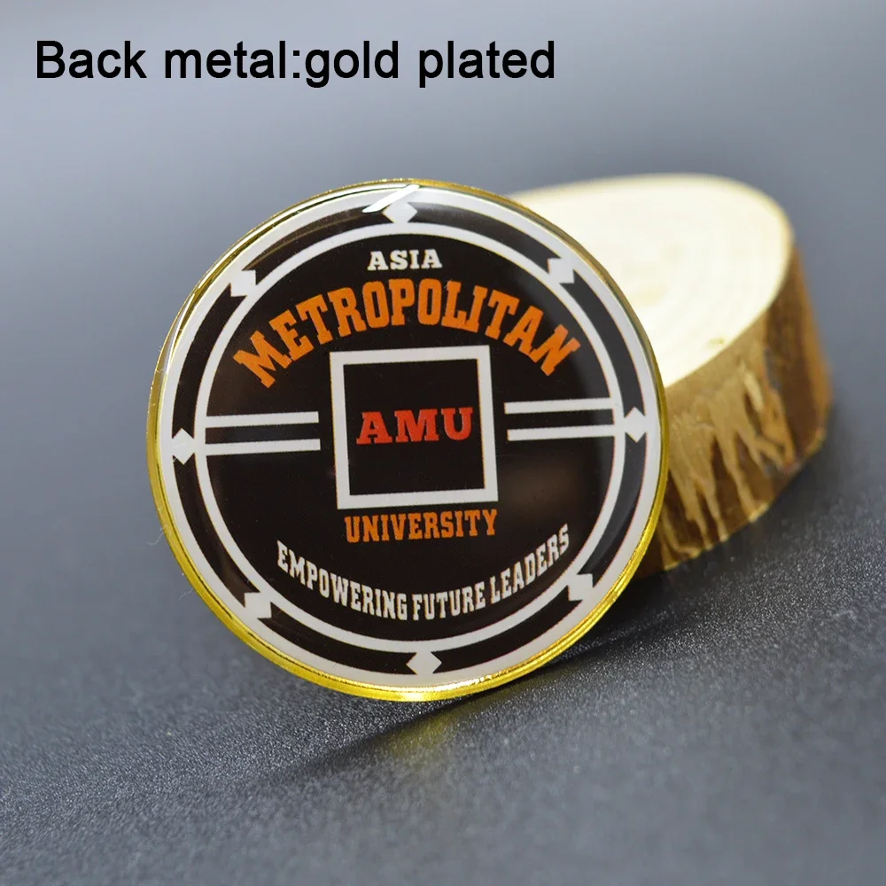 Shirley custom metal badges lapel pins m&eacute;tal Printed label pins epoxy doming 10pcs lot