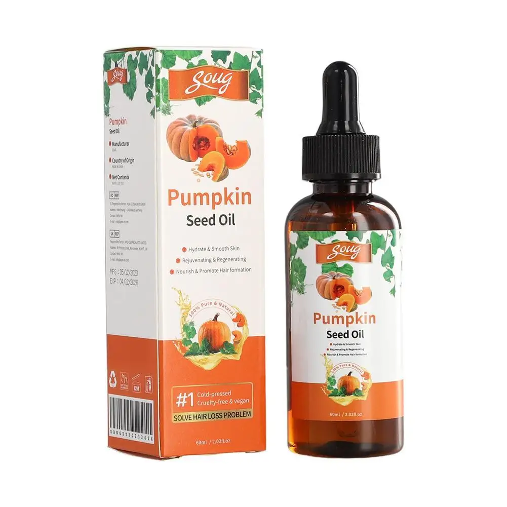 60ml Pumpkin Seed Oil Body Skin Nourishing Scalp Massage 1pcs Hair Cracked Damaged Health Repair Nourishing Dry