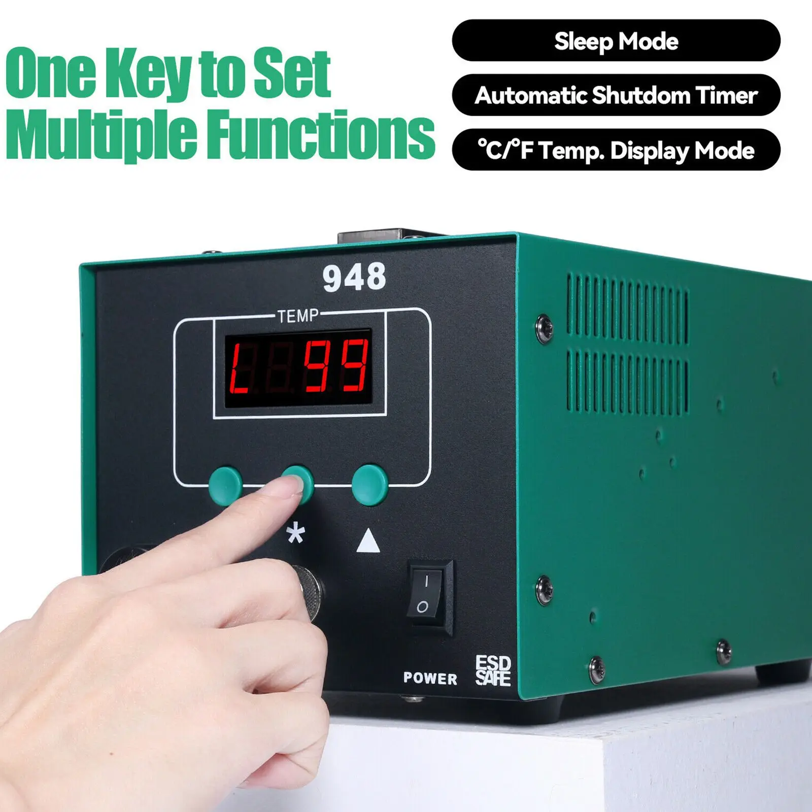 

YIHUA 948 80W LED Digital Electric Soldering Iron Device Suction Tin Gun Soldering Station Welding Rework Desoldering Station