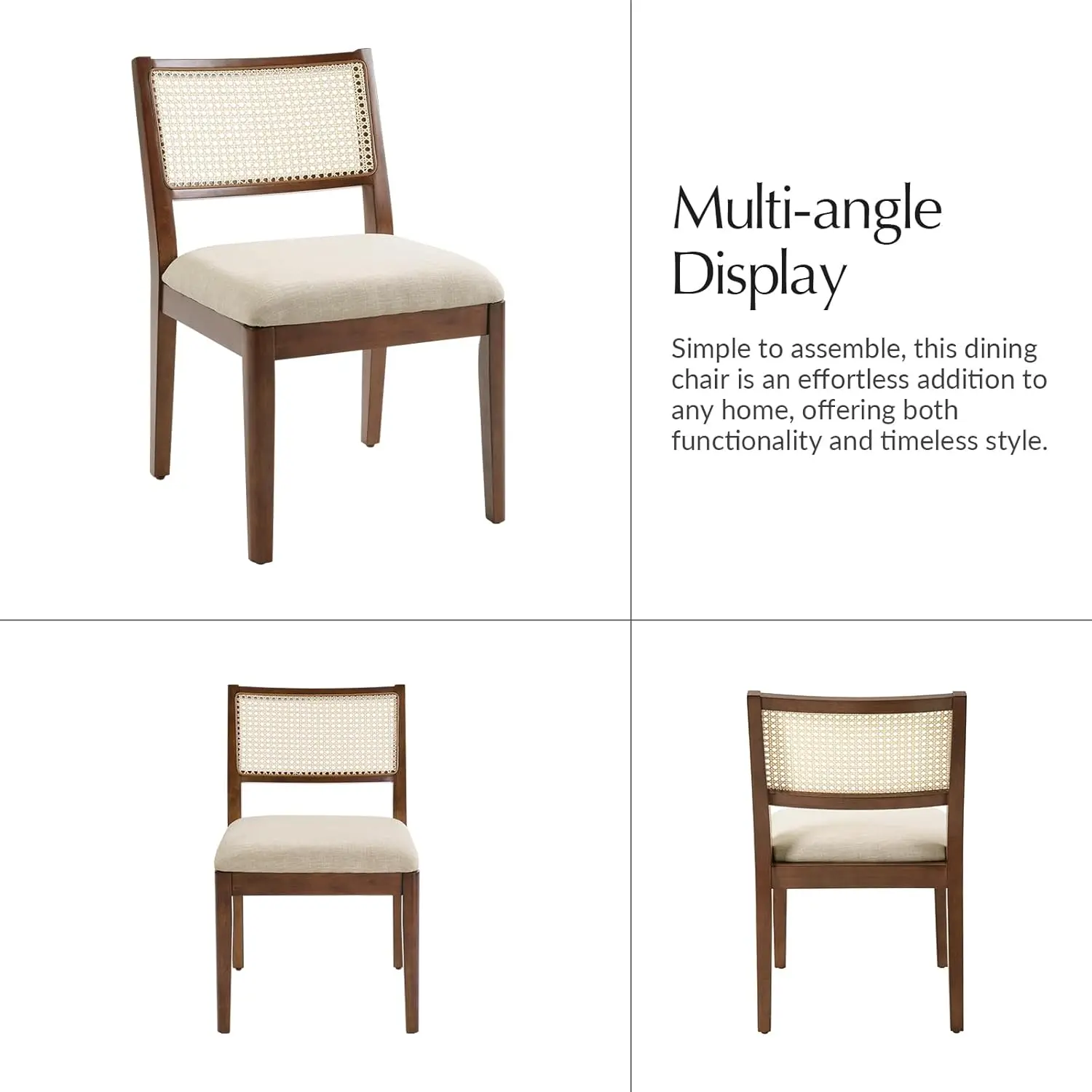 Rattan Dining Chair Set of 4 - View 7