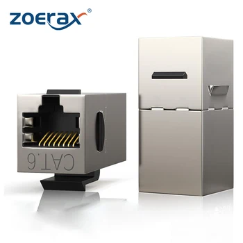 ZoeRax Cat7 Cat6a Cat6 Cat5e Трапецеидальный соединитель, RJ45 Keystone Jack, встроенный Соединитель с оболочкой RJ45 8P8C до 10 Гбит/с, 2 шт. 1