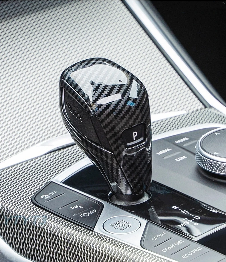 For BMW New 3/2/4 Series G20 G22 Car Gear Shift Knob Z4 X3 X4 G01 G02 Car Gear Shift Knob Handlebar Trim Cover Car Accessories