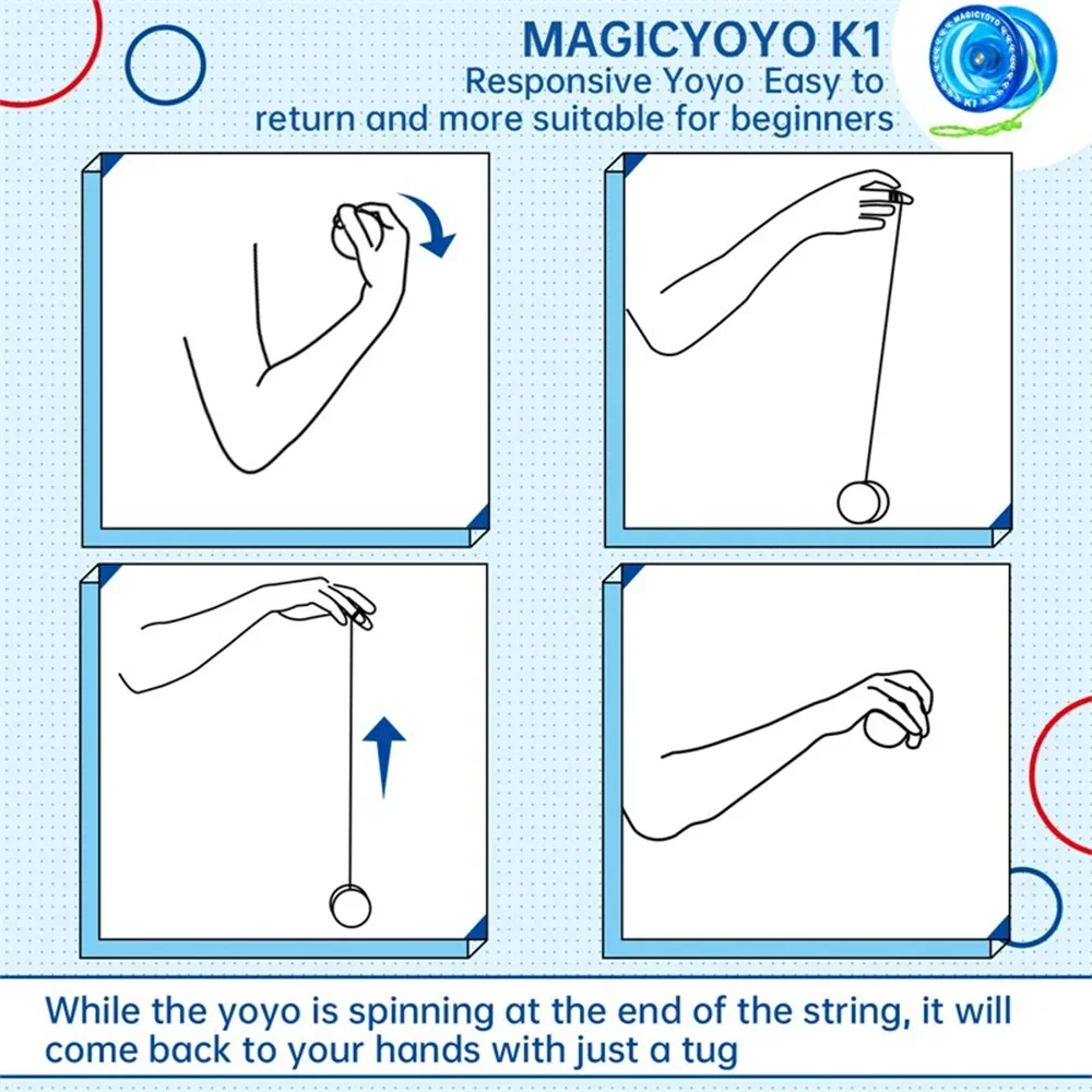 Yo-yo Responsive 2A Yo-Yo Ball Beginners Yoyo Toys Kids Funny Gift Girls Boys Juggling High Speed