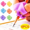 1/6Pcs Silicone Pencil Grips Three Fingers Fixed Handwriting Posture Correction Grip Trainer Kids Pencil Holder Writing Aid Grip 1