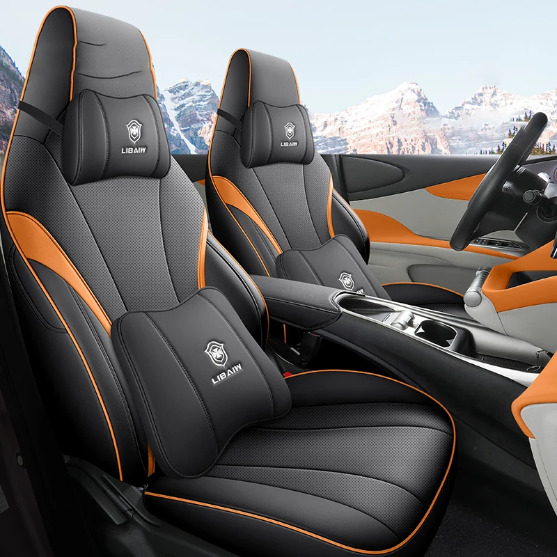 Custom Full Set Luxury Car Seat Covers For BYD Dolphin 2021 2022 2023 Auto Leather Interior Accessories Styling