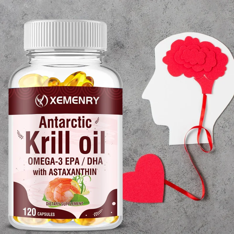 XEMENRY-aceite de Krill antártico, rico en extractos naturales de EPA y DHA para promover la salud del cerebro y las articulaciones