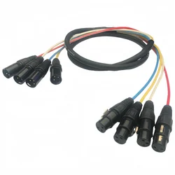 Enhanced Multi - Color 4 - Channel XLR Audio Cable for Professional Audio Systems (1.5 Meters)