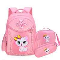 Cute Pink School Backpack For Girl Student Teenagers School Bag Set Children Backpack With Pencil case 1