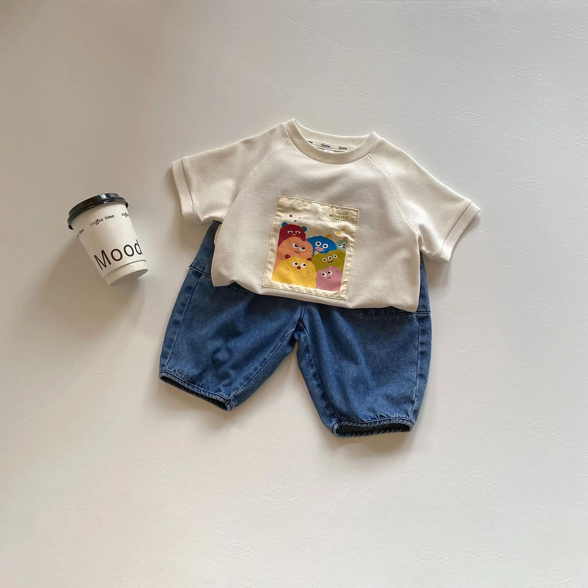

Summer T Shirt 2024 Boys and Girls Baby Short Sleeve Top Cartoon New Fashionable Casual Simple Kids Cute Sweet T Shirt Top