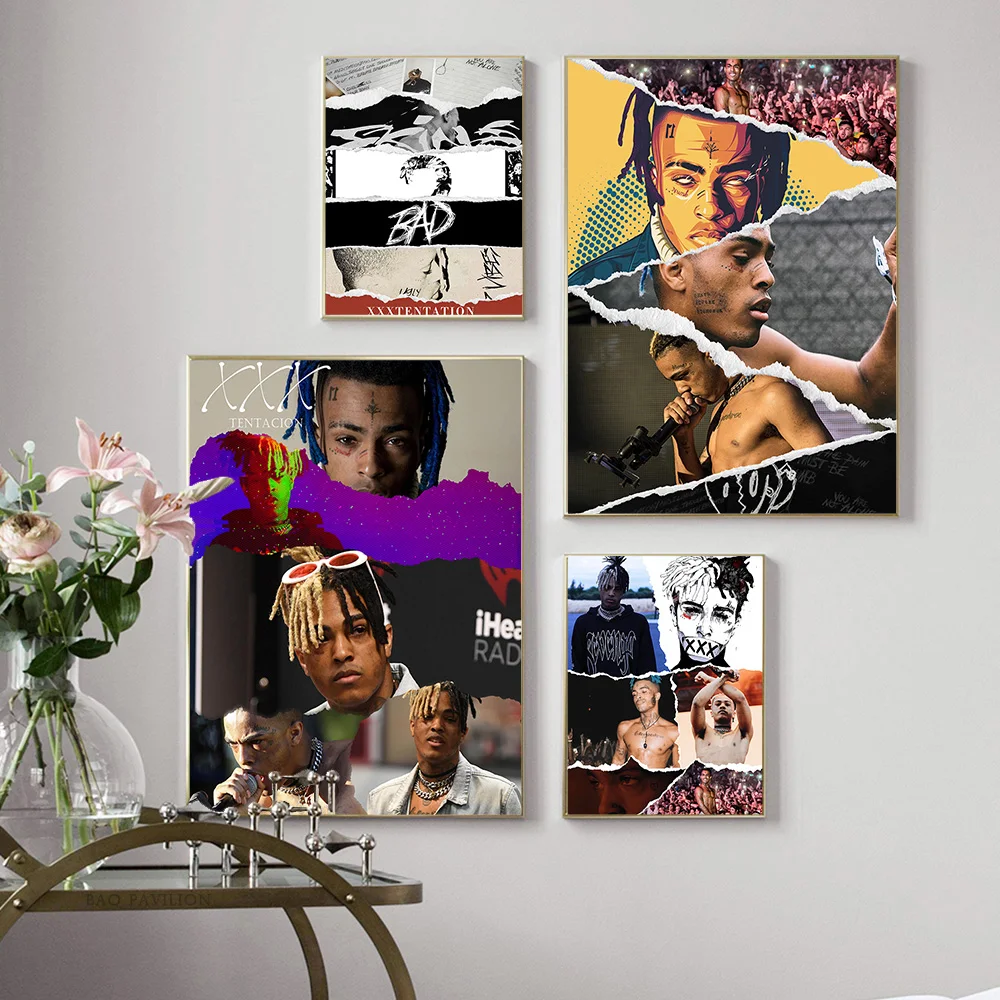 

XXXTentacion Rapper Star Print Art Poster Hip Hop Music Singer Wall Picture Modern Canvas Painting Decor