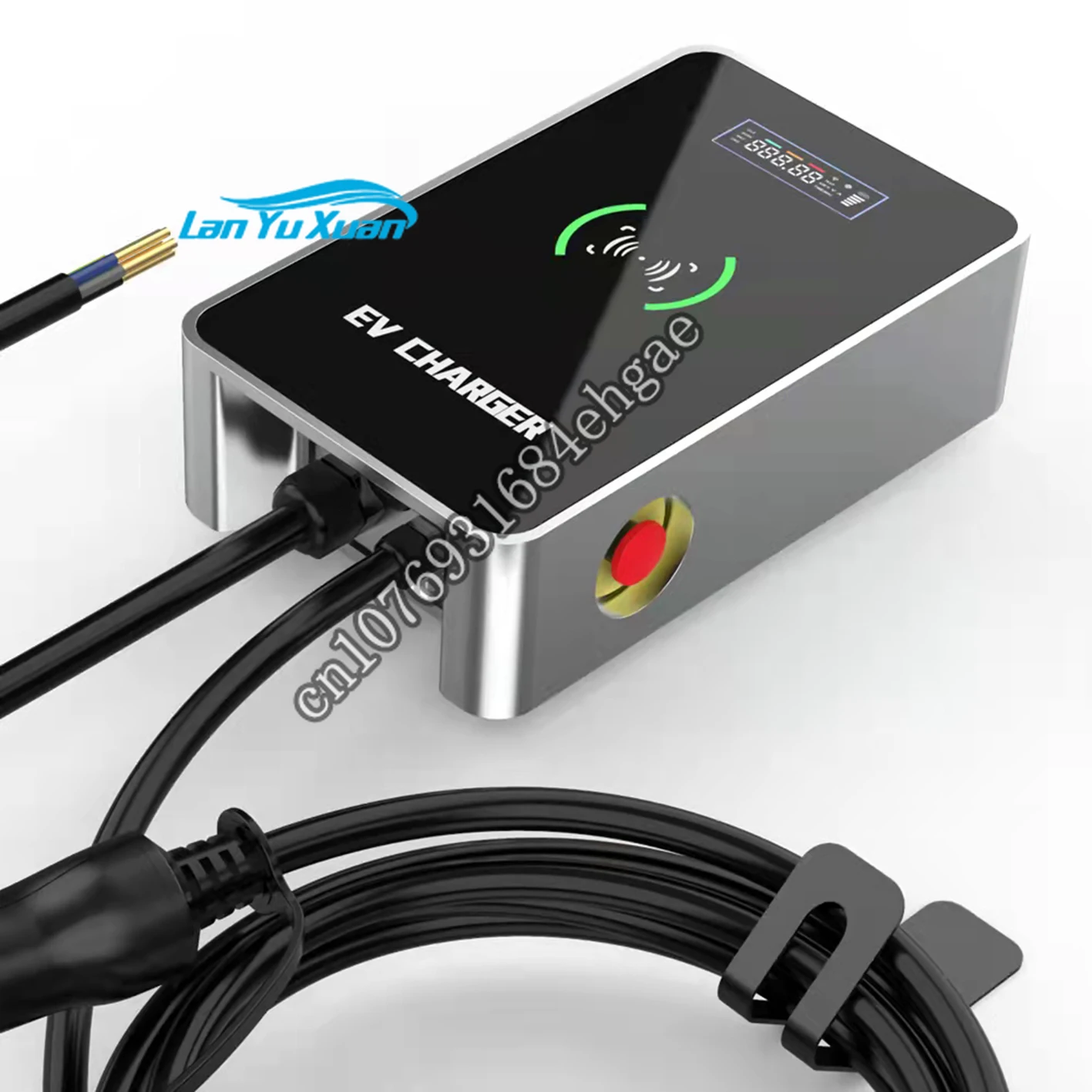 

Умная зарядная станция европейского стандарта, тип 2 Гбит/с, настенная зарядная свая, электрический автомобиль, 3 фазы, 22 кВт