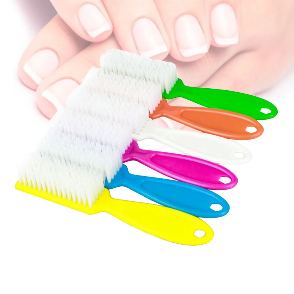 

4pcs Nail Brush Cleaning Brushes Plastic Handle Grip Brush Cleaner Scrubbing Pedicure For Toes Manicure Nails Art Manicure Care