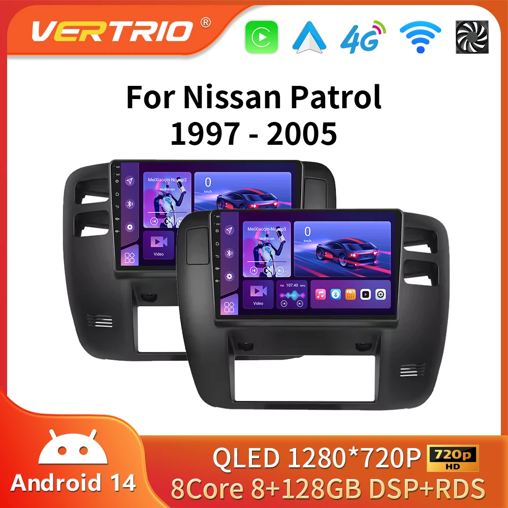 Per Nissan Patrol Y61 1997-2005 Autoradio Multimediale di Navigazione GPS Android 16 WIFI Senza Fili CarPlay Schermo Touch Stereo Console