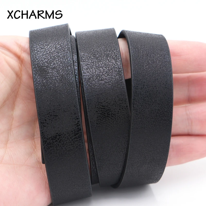 

20mm Flat PU Leather Cord & Rope Ground Fissure Pattern Diy Jewelry Findings Accessories Jewelry Making Materials For Bracelets