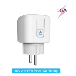 WiFi Smart Plug with Power Monitoring and Voice Control - EU Plug (TUYA 16A)