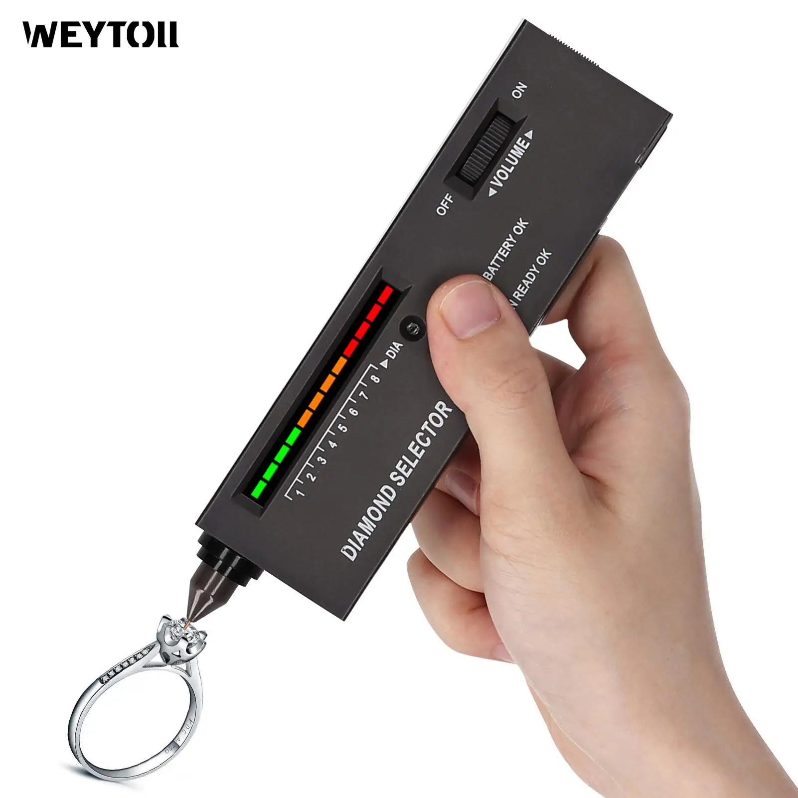 Diamond Tester Pen High Accuracy Selector Detector Jewelry Testing Tool With Case For Novice Expert