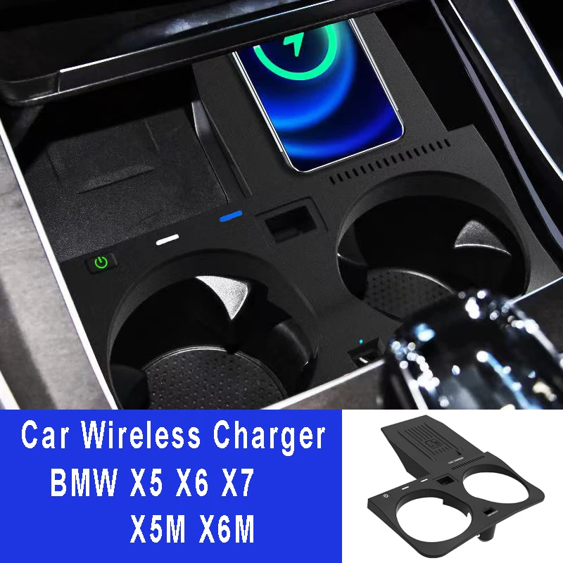 Car Wireless Phone Charger For Bmw X5 G05 X6 G06 X5m X6m X7 2019 2020