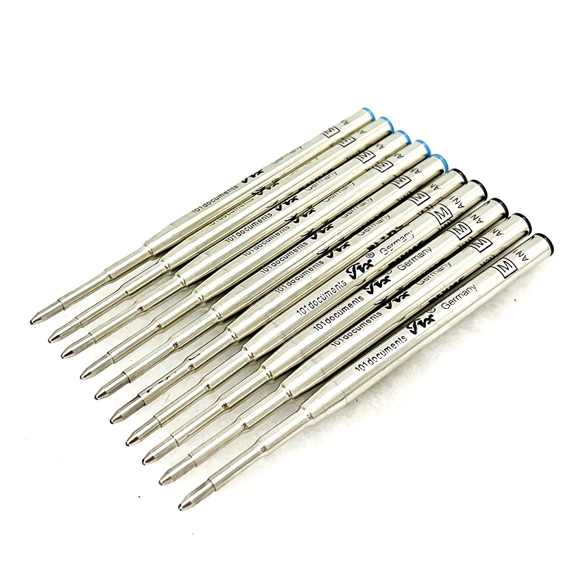 MB Refill 10pcs o.7mm Bule Black Colour For Ballpoint Pen 10pcs set jinhao ballpoint pen refill 0 5mm 0 7mm nib black blue ink original refill for writing accessories school stationery