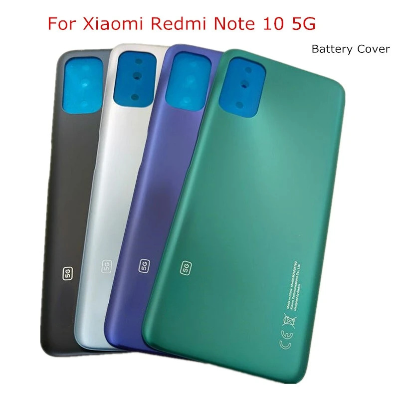 

NEW For Xiaomi Redmi Note 10 5G Glass Panel Rear Housing Case For M2103K19G Battery Back Cover Door