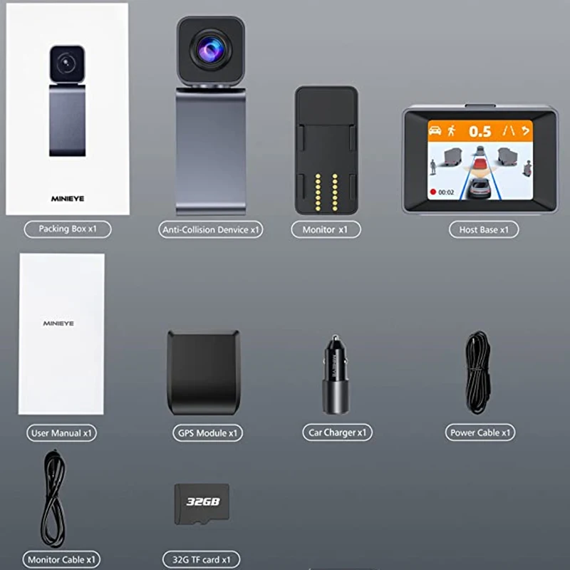 MINIEYE C1 ドライブレコーダー 運転支援ADAS Minieye-接続された