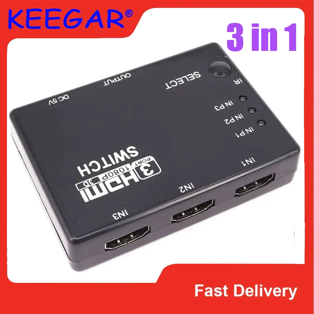 3 Porte 1 Hdmi Compatibile Switch 4K * 2K Switcher Splitter Box Selector Ultra Hd Video 1080P Per Dvd Hdtv Xbox Ps4 Hdmi Splitter