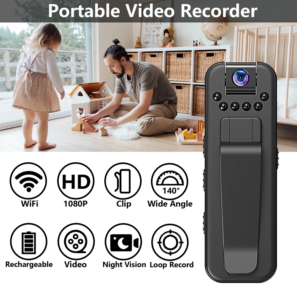 Description Picture 6 of itemHD 1080P Mini Camera Infrared Night Vision Small Body Camera Outdoor Sports DV DVR Video Surveillance Camcorder