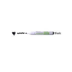 Vibrant Low - Odor Dry Erase Markers - Premium 12 - Color Set with Fine Tips for Office Meetings & Planning (Black 1PCS)