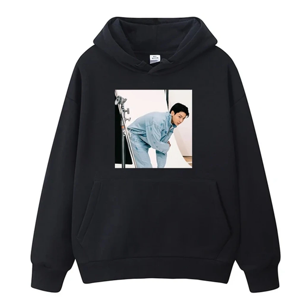 Kpop Women's Cotton Hoodie Jk Pattern Print Winter Thick Long-sleeved Top Men's Women's Harajuku Casual Sweatshirt