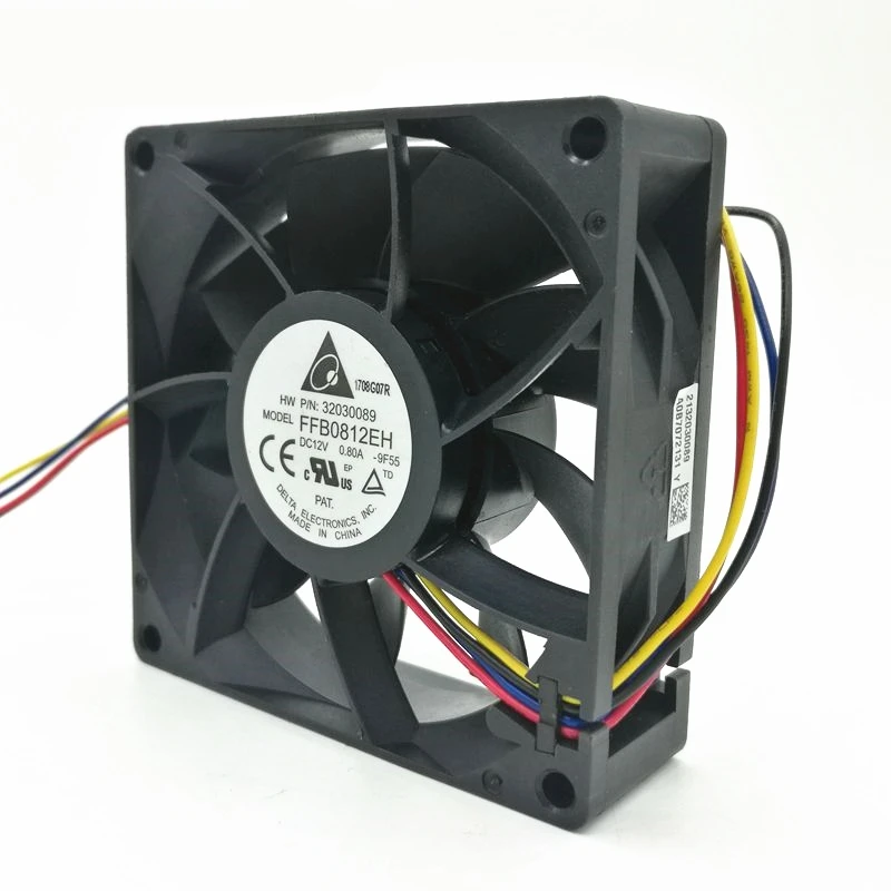 

Original Delta FFB0812EH 8CM 80MM 8025 80*80*25MM 12V 0.80A Violent Wind Capacity 4 Wire Fan With PWM Support