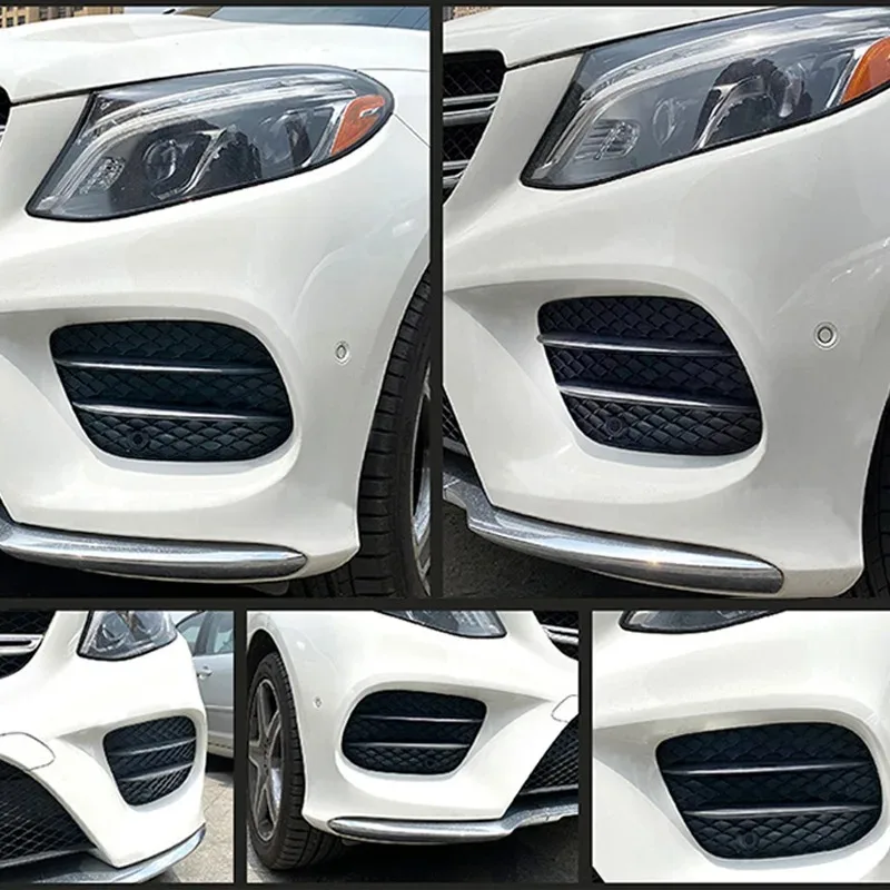 메르세데스-벤츠 GLE 클래스 W166 X166 C292 쿠페 AMG 2015-18용 프론트 범퍼 사이드 에어 인테이크 벤트 프레임 안개등 커버 그릴