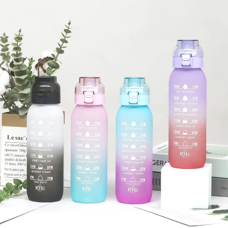 1000ML Flavor Water Bottle With Straw With 9PCS Flavor Pods Fashion Fitness Water Bottle For Outdoor Activities Sports 1PC sports water bottle sports bottle water bottle