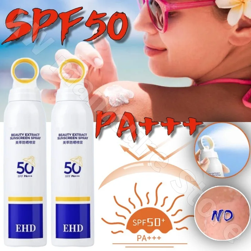 EHD Sunscreen Spray SPF50 High Power Face and Whole Body Refreshing Isolation Waterproof Sweatproof Sunscreen Korean Sunscreen 4 in 1 4 x 1 diseqc 4 way wideband switch ds 04c high isolation connect 4 satellite dishes 4 lnb for satellite receiver