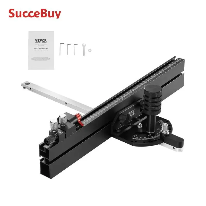 Table Saw Miter Gauge Precision Miter Gauge Standard Slot 3/4'' x 3/8'' Aluminum Alloy Table Saw 24/18/19-35 in Grating 15 Angle Stops Work