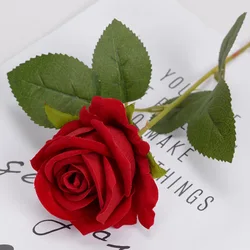 Elegant Artificial Red Roses - Realistic Faux Floral Arrangement for Weddings and Home Décor (Red rose)