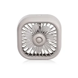 Enhanced USB Car Fan with Adjustable Speeds and Colorful LED Lights (WHITE)