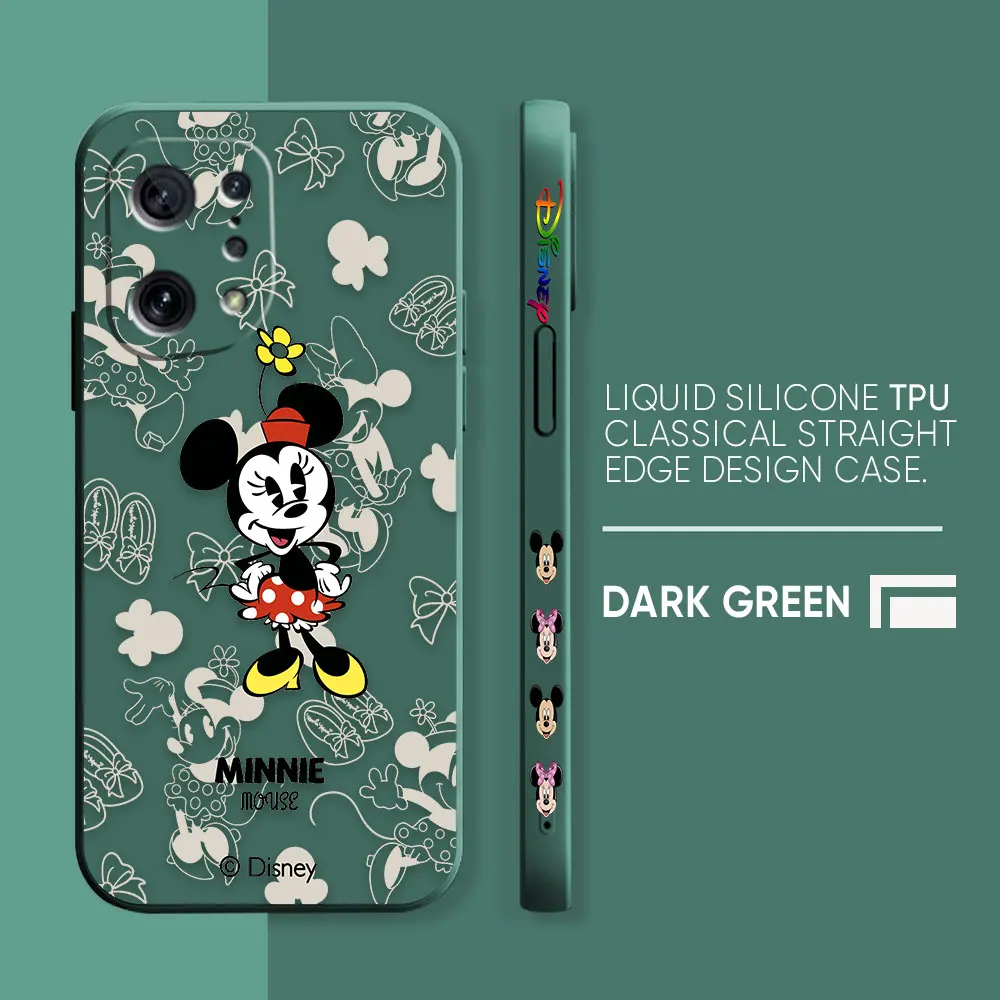 thumbnail image 1 of Case For OPPO FIND X6 X3 REALME X7 X50 RENO 2 4Z 4 6 Lite 5Z 5F 4G 5G PRO Liquid Silicone Case Funny Mickey Minnie Mouse, 1 of 5