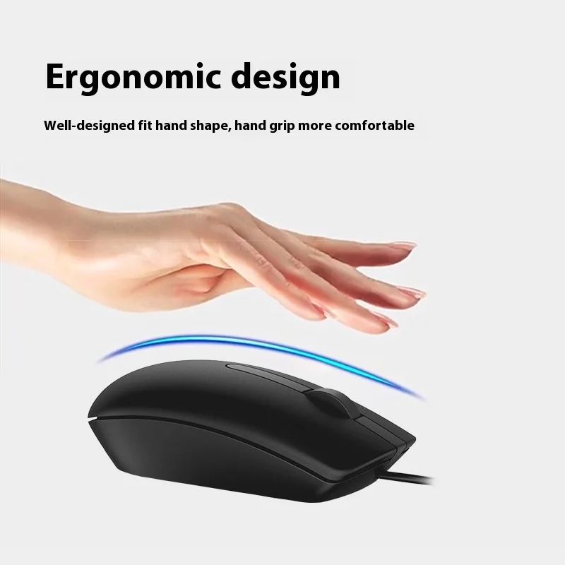 Wired Mouse FOR Dell MS116 Optical USB 2 Buttons Scroll Wheel