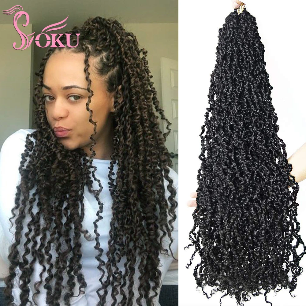 Senegalese Twist Hair Extension Curly Senegal Twist Braid Crochet Braids Black Aliexpress
