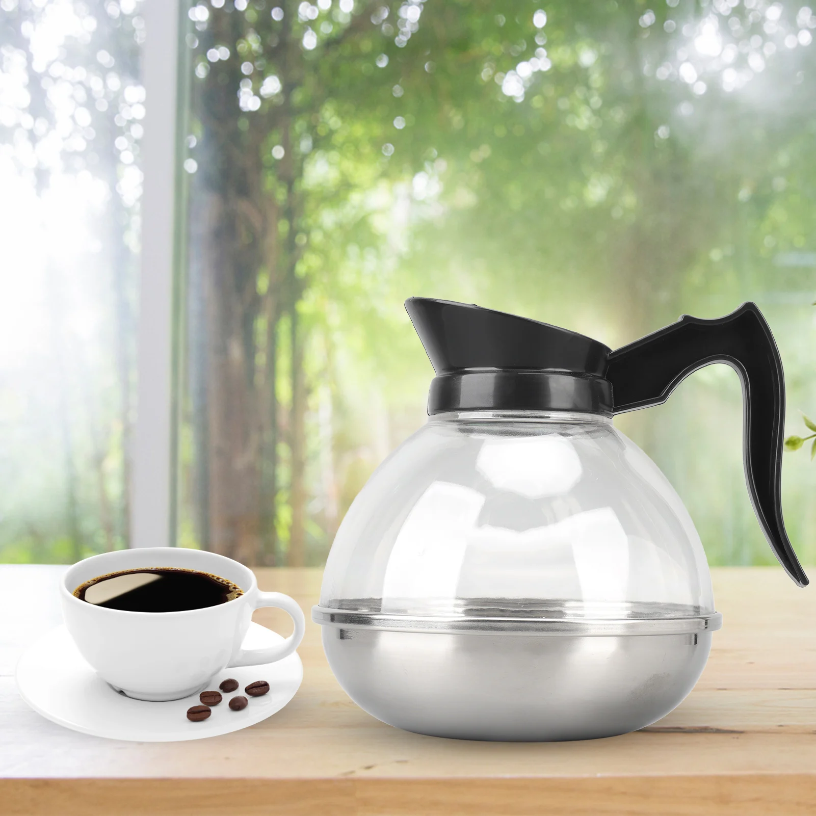 Coffee Kettle Stainless Steel 1700ml Heat Resistant Household Tea Pot for Induction Cooker