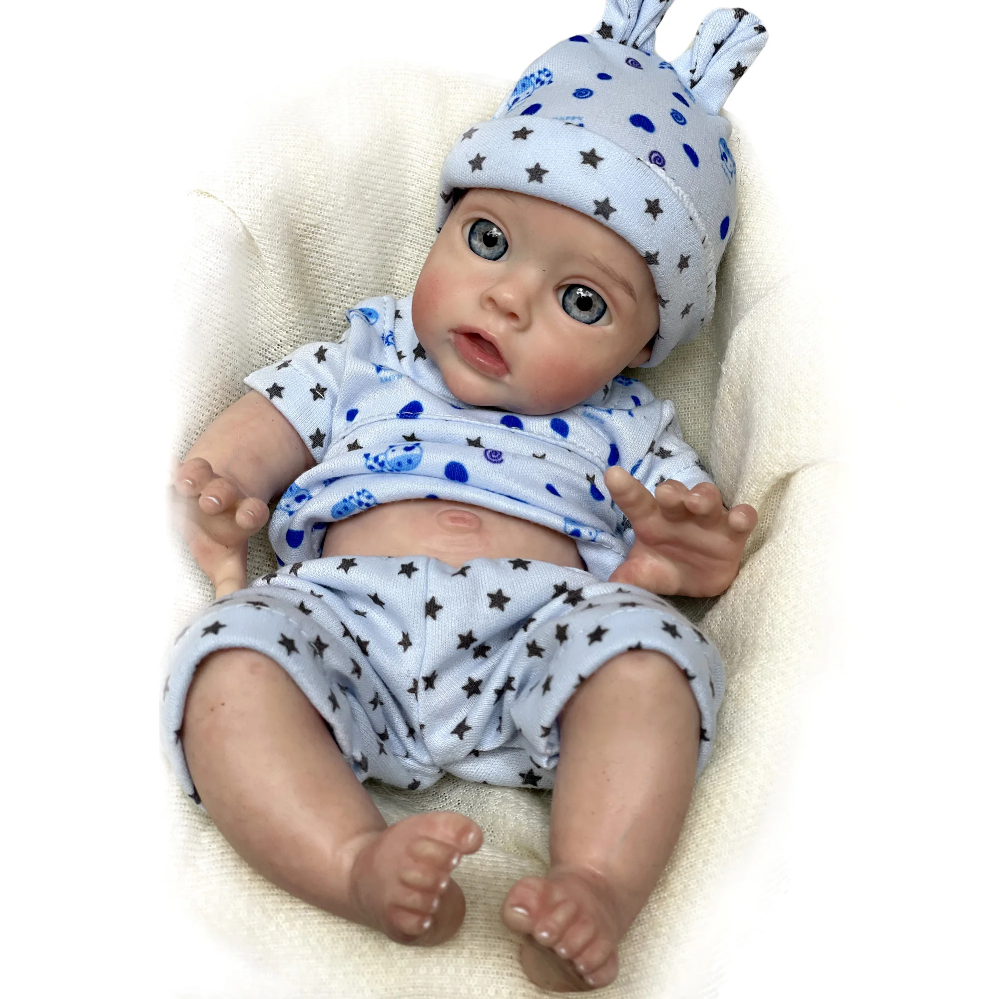 35 CM Bebe Silicone Boy Reborn Doll Can drink milk, pee, bath muñecas  Finished reborn de silicona real reborn silicone sólido