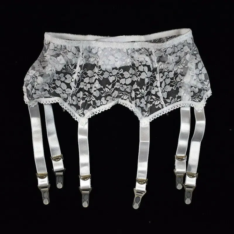Sexy Sheer floral lace vintage metals 6 Straps Garter Belt Suspender  (S~XXXL)outsize queen size - AliExpress 200574005