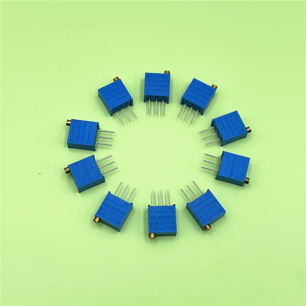 

200pcs 3296W 3296 101/102/103/104/105/201/202/203/204/501/502/503/504 Multiturn Cermet Trimmer Potentiometer Variable Resistor