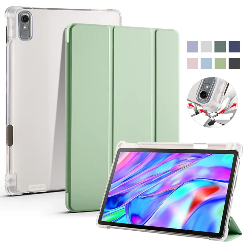 Soft Back Fold Stand Cover para Lenovo Tab P11 Gen Gen Gen Case com Pen Holder pu Leather 2nd Gen Case Tb350fu