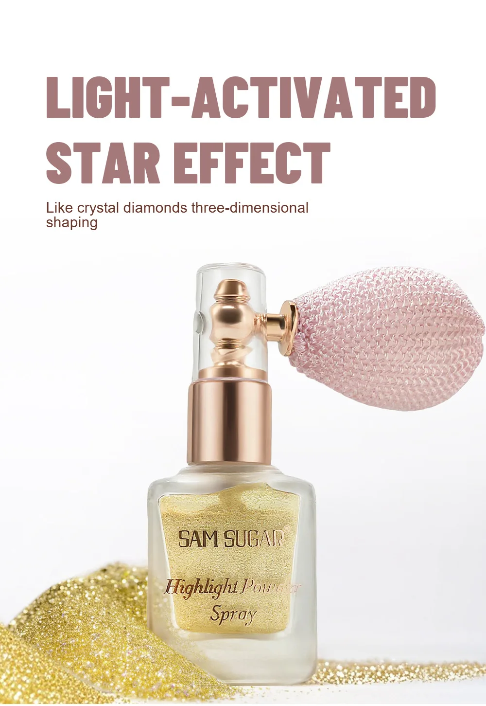 Highlighter Spray Brighten Eye Shadow Loose Powder Fine Glitter Waterproof Highlighter For Face Body Glitter Spray Makeup