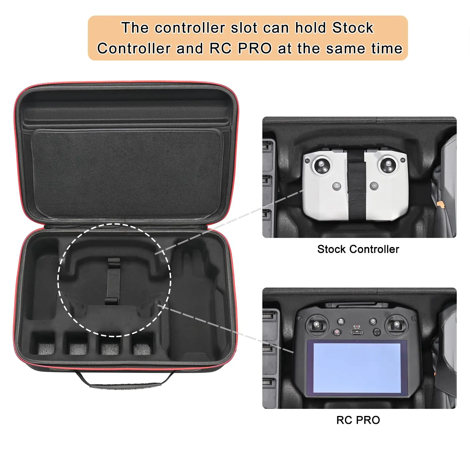 DJI Mavic 3 Pro/Mavic 3 Pro Cine용 하드 케이스(DJI RC Pro 포함), 본체, 컨트롤러, 프로펠러, 배터리, 충전기 등을 위한 휴대용 가방