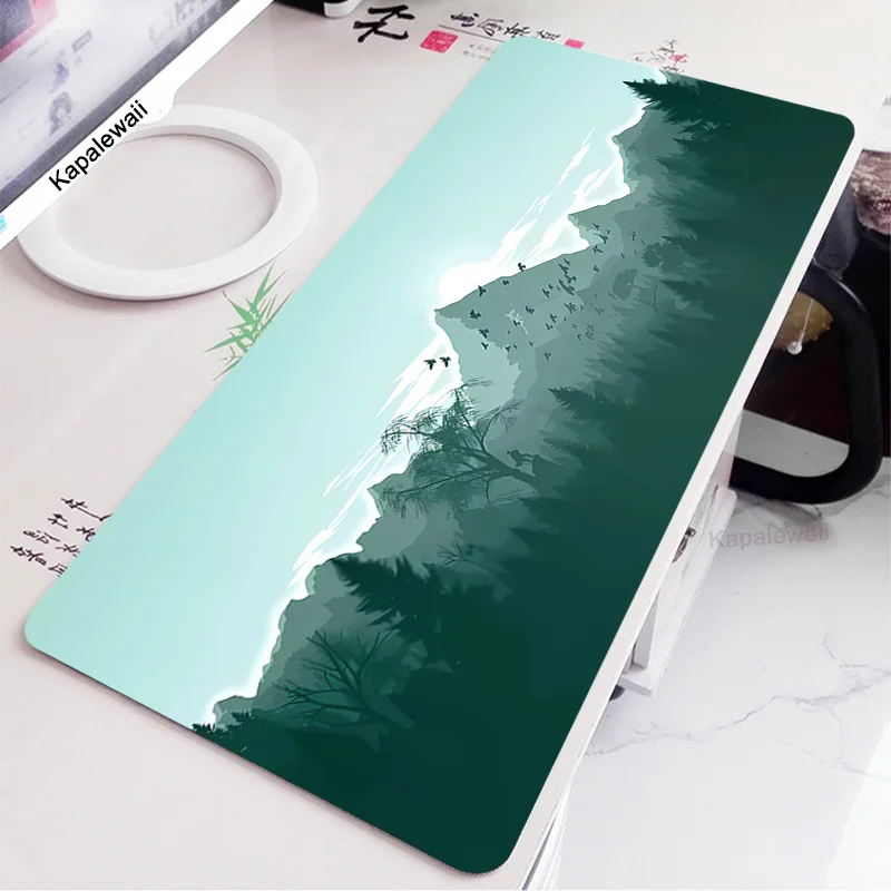 Deep Forest Firewatch Mouse Pad Gamer Xl Custom Large Hd Mousepad Xxl Playmat 100X50 Tappetino Da Scrivania In Gomma Morbida Tappetino Per Mouse Porta