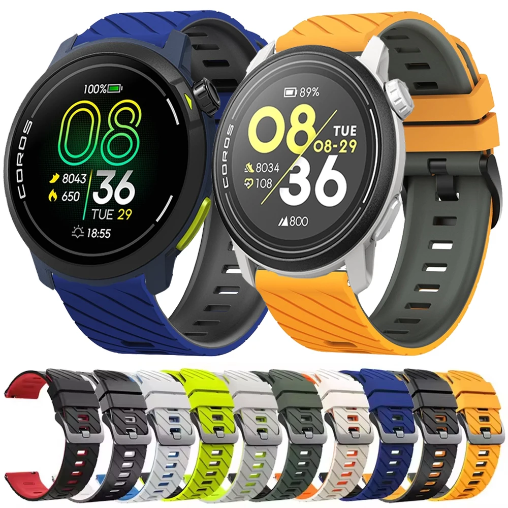 22mm Silicone Breathable Sports Watch Strap