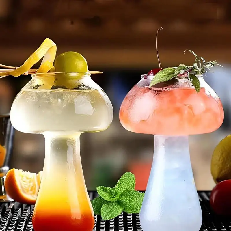 250ml Mushroom Glass Cup Creative Cocktail Glass Cup Cute