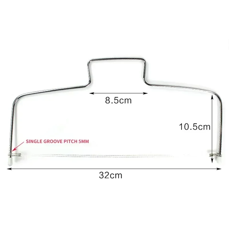1PC 더블 라인 케이크 컷 슬라이서 조절 스테인레스 스틸 장치 케이크 금형 장식 DIY Bakeware 주방 요리 도구